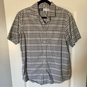 Old Navy Slim Fit Short Sleeve Blue Button-Up Shirt Men's Size Medium